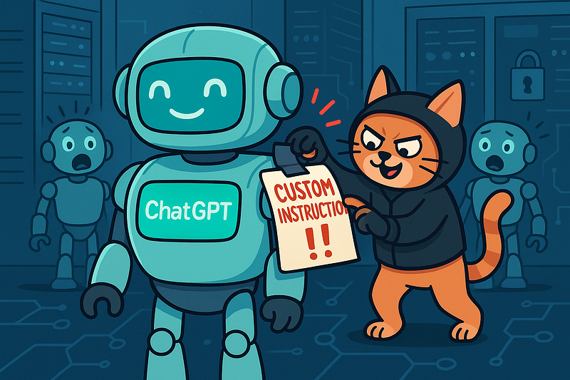 ChatGPT custom instructions configuration screen where the vulnerability begins through user-defined behavioral settings